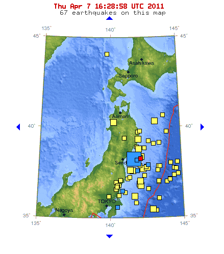 earthquake in japan april 7. April 7, 2011 at 5:10 pm